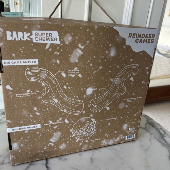 NWT Bark Box Super Chewer Reindeer Games Dog Toy Set Fetch & Gnaw Large 50 + lb - Picture 5 of 7